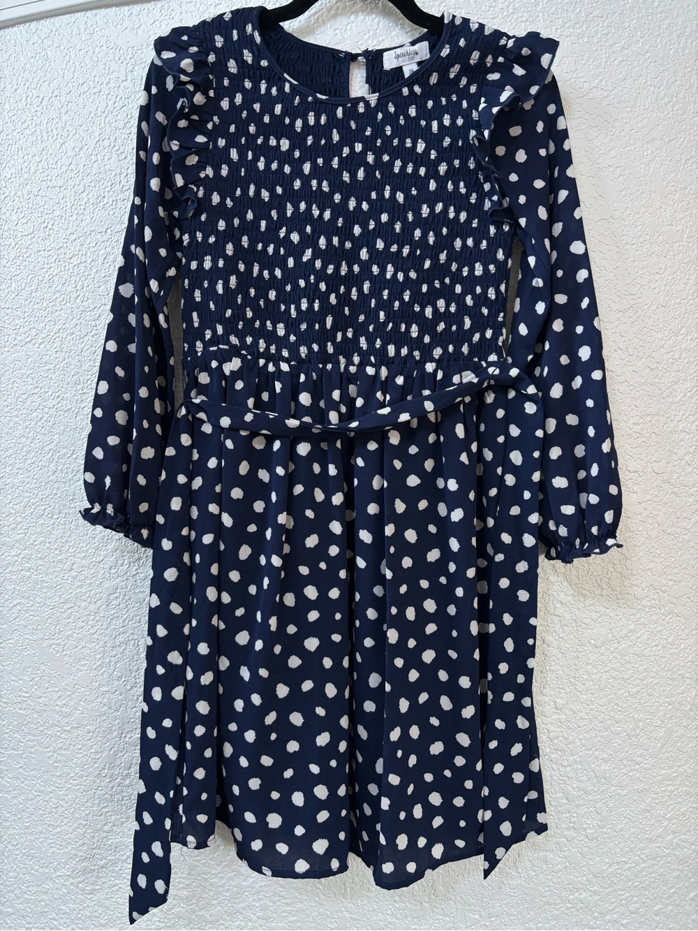 Speechless Kids | Navy Polka Dot Dress